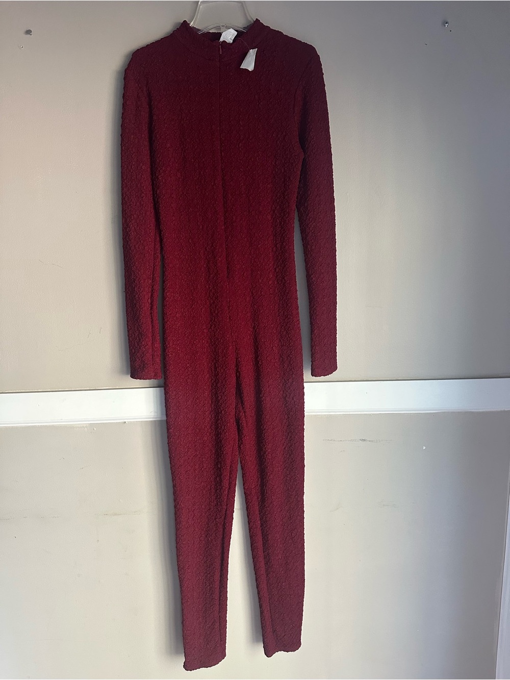 NWT Madrag Women's Maroon Long-Sleeve Jumpsuit Size L